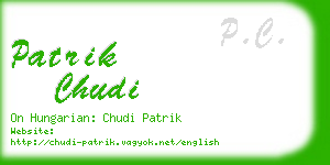 patrik chudi business card